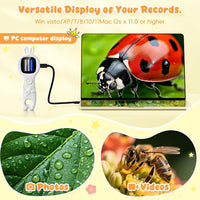 Kids Microscope, 500X Digital Magnifying Glass, Explore STEM Toy - White / 1 Pcs - image 3