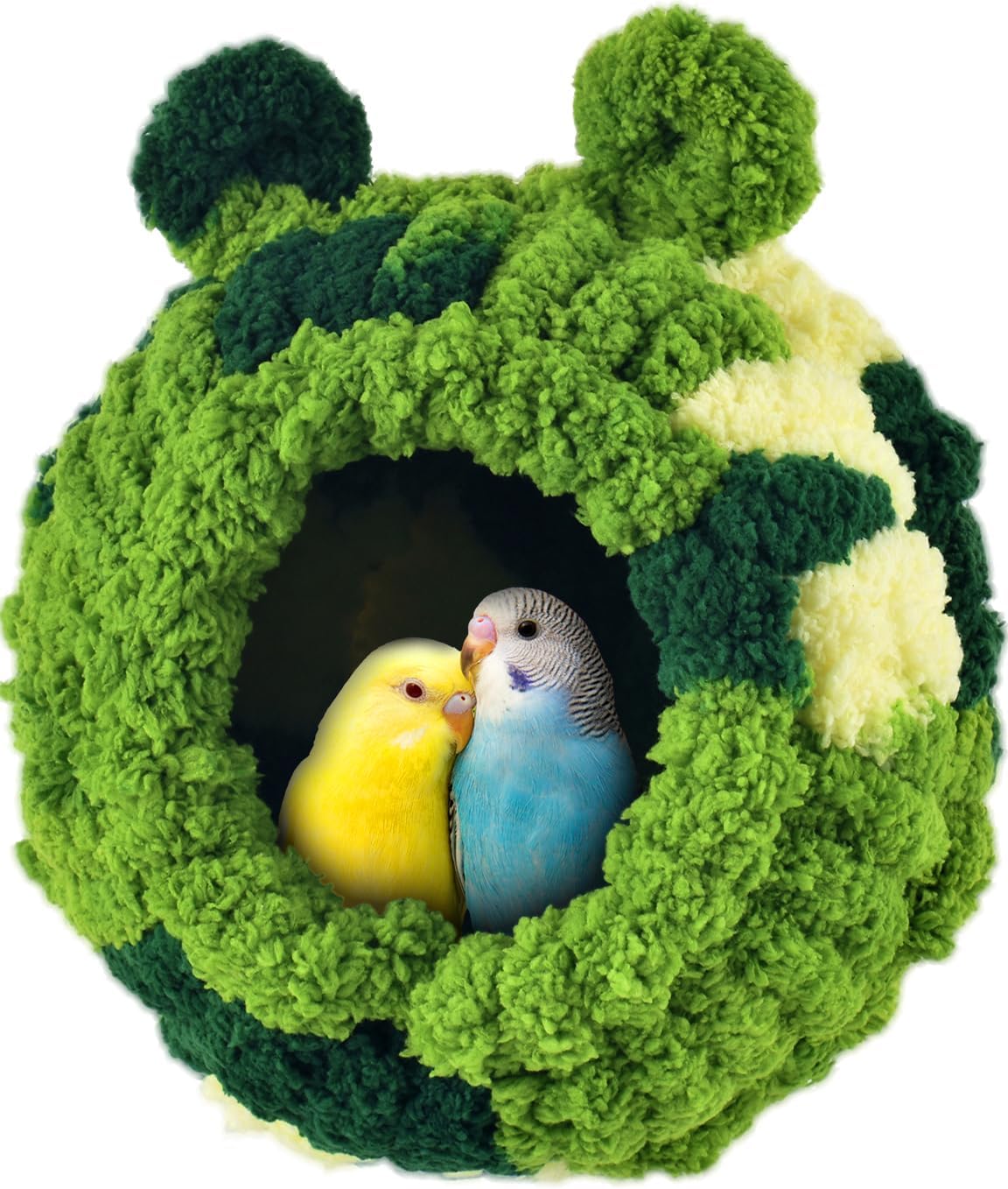 KATUMO Bird Nest, Small Sun Conure Breeding House Parrotlet Snuggle Hut Lovebird Bed for Conure - L (Green)