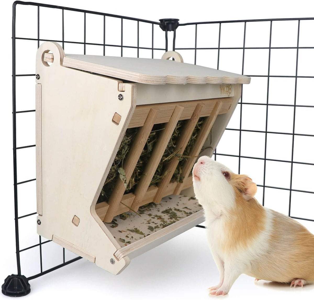 Pet Wooden Hay Feeder for Rabbits, Guinea Pigs, and Chinchillas – Essentials for Small Pets