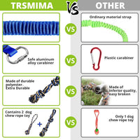 Dog Hanging Bungee Tug Toy: Interactive Tether Tug-of-War for Pitbull - X-Large-Blue-for Single Dog - image 2