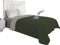 Easy-Going 100% Waterproof Dog Bed Cover Reversible Leak Proof Couch - Army Green/Beige / 52x86 Inch
