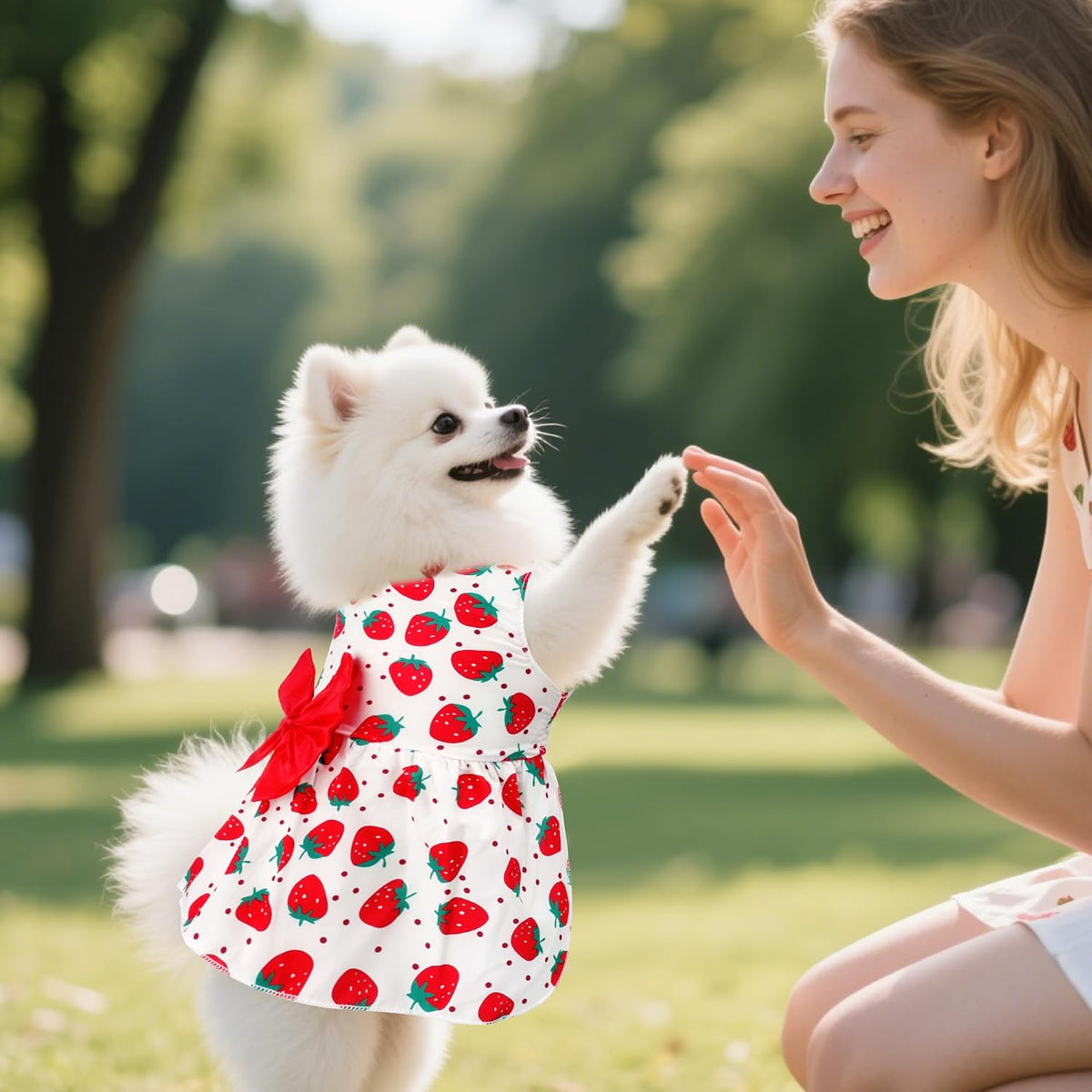choyaxo Floral Dog Dress Cute Dog Skirt Pet Dress Summer Pet Clothes - Fruits / Small - image 4