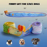 Nocciola EEL Squeaky Dog Toy - Blue & Yellow Eel Bundle - image 2