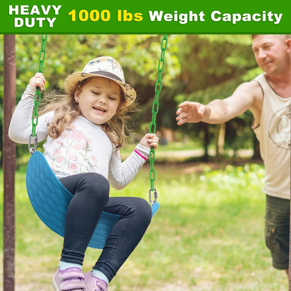 BeneLabel 40 inch yellow coated heavy duty hanging chains with carabiners - view 14