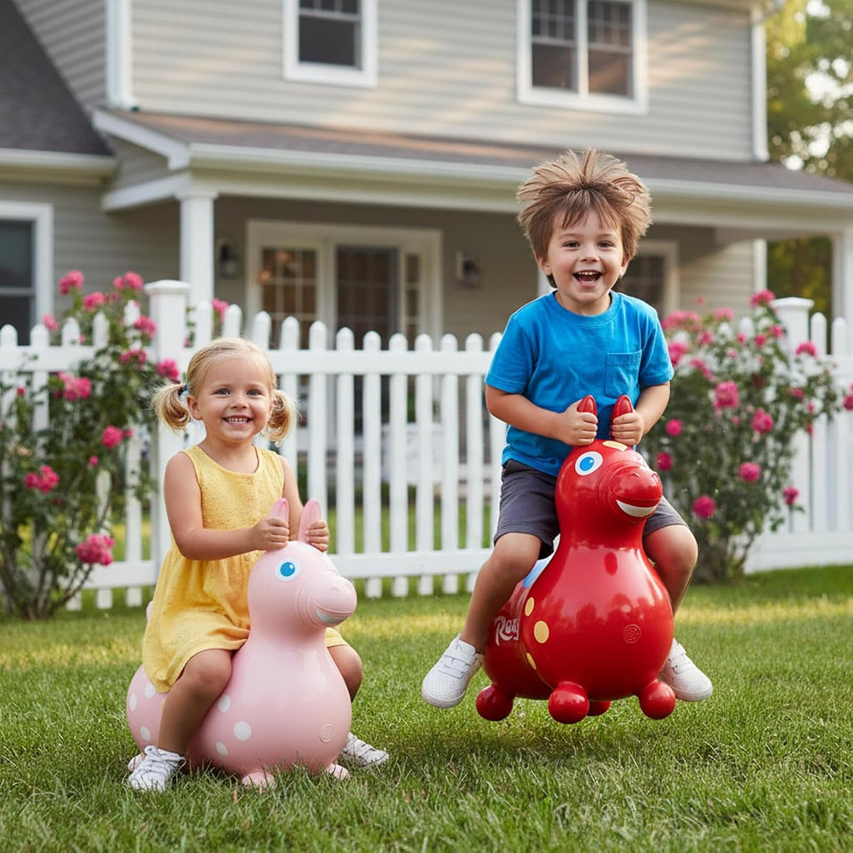 GYMNIC Rody bounce horse ride-on toy for toddlers in pastel pink - view 3
