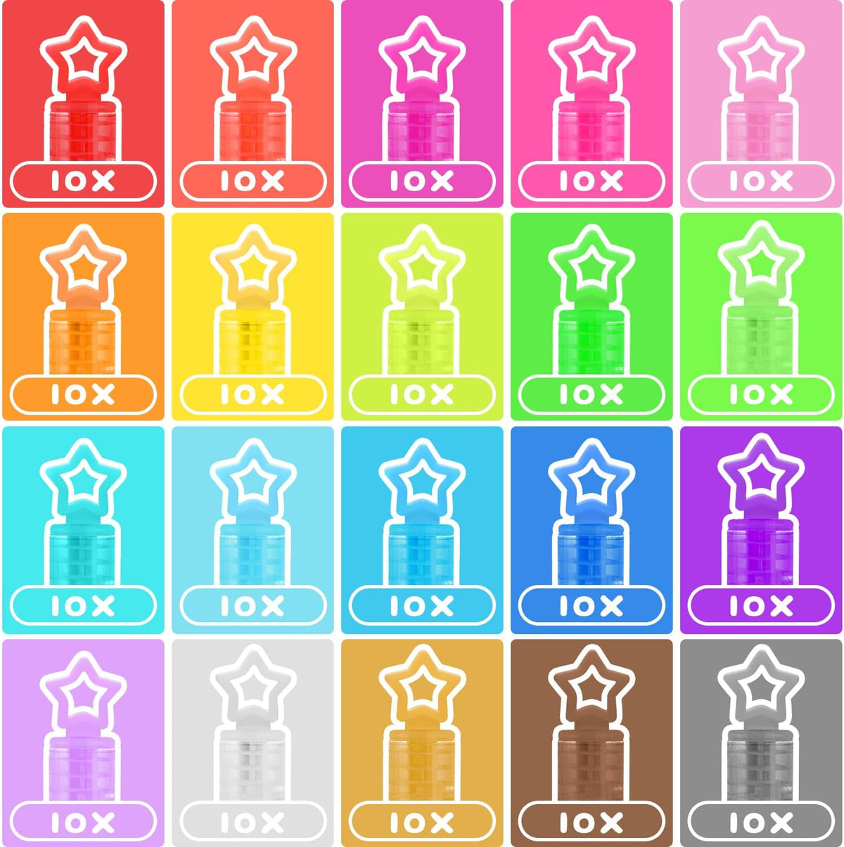 32 Pcs 8 Colors Neon Mini Star Bubble Wand - kid bubble - image 2