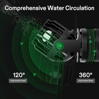 VIVOSUN Aquarium Wave Maker, 3432GPH Circulation Pump with Controller & Magnetic Suction Base, Adjustable Submersible Powerhead for 60-150 Gal Freshwater/Saltwater Fish Tank, 40W