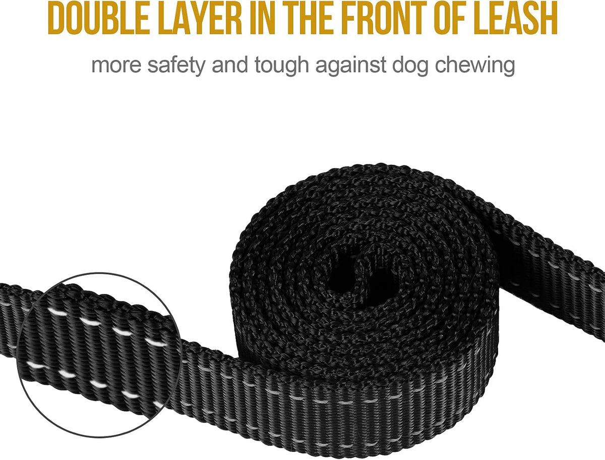 OneTigris No-Pull Dog Leash with Handle for Medium Large Dogs – Essentials for Dogs - Black / 6FT - image 4