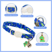 Halloween Cat Collar-2Pack Autumn Pumpkin Kitten Collars-Funny - Sharks&Dino Eggs - image 3