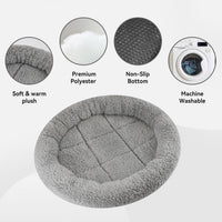 Enjoying Cat Mat Bed 16" x 22" Pet Bed with Pillow Around for Dogs - Large(Round) - image 3
