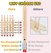 Baby Shower Pencils for Party Games, Neutral - Wood - Baby Shower - image 2