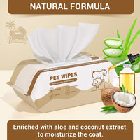 32 PCS Unscented Extra Thick Pet Bathing Wipes for Dogs & Cats - Coconut Oil / 400 Wipes - image 4