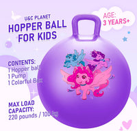 U&C Planet Hopper Ball, 18In Bouncy Ball with Handle for Kids Ages 3-6 – Fun for Kids & Family - 3-6 Years / Purple - image 2