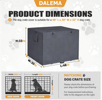 Dog Kennel Cover, Dog Crate Cover 48 Inch for Wire Dog Cages - 48.0"L x 30.0"W x 33.0"H / Grey - image 2