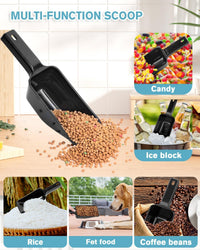 2 Cup Dog Food Scoop, Plastic Pet Food Scoop with Measuring Lines for Accurate Pet Food - Black - image 3