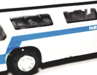 Showcast white New York City Central Station passenger bus, 6 inch diecast model - view 3