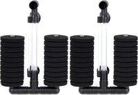 AQUANEAT 4 Pack Double Bio Sponge Filter, for Fry, Betta, Shrimp - Large 1pc (Pack of 2)