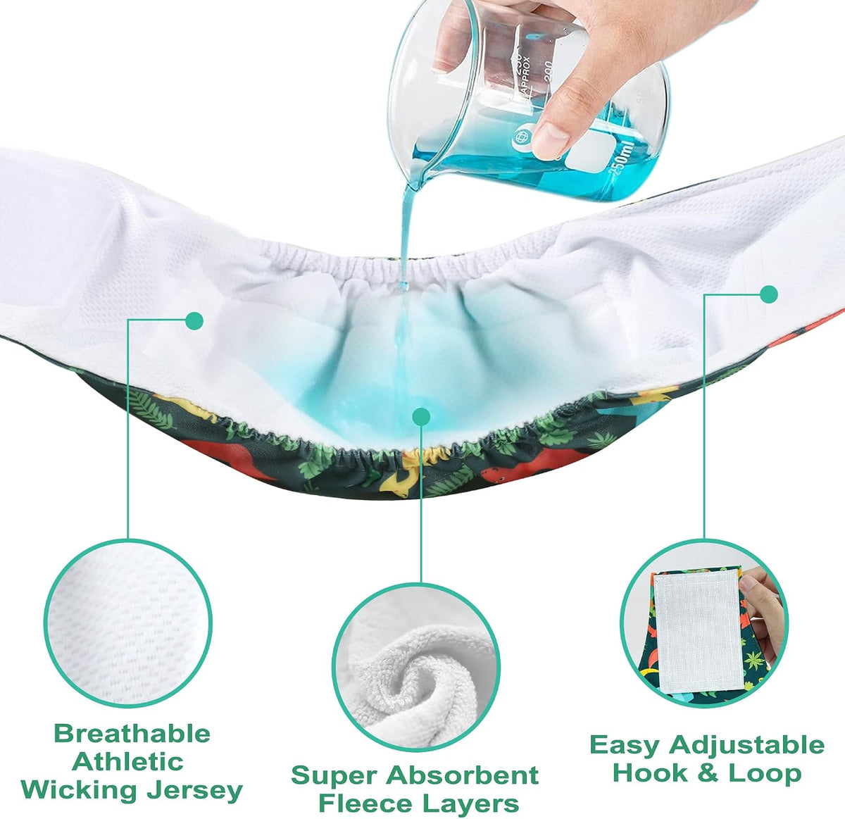 wegreeco Small Dog Diapers Male - Dinosaurs Park / Large / 5 - image 2