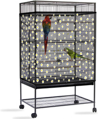 Bird Cage Seed Catcher, Large Bird Cage Cover - Black, Daisy Design