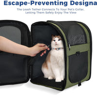 Apollo Walker Cat Backpack Carrier, Support Frame - Green / Medium-Standard - image 3