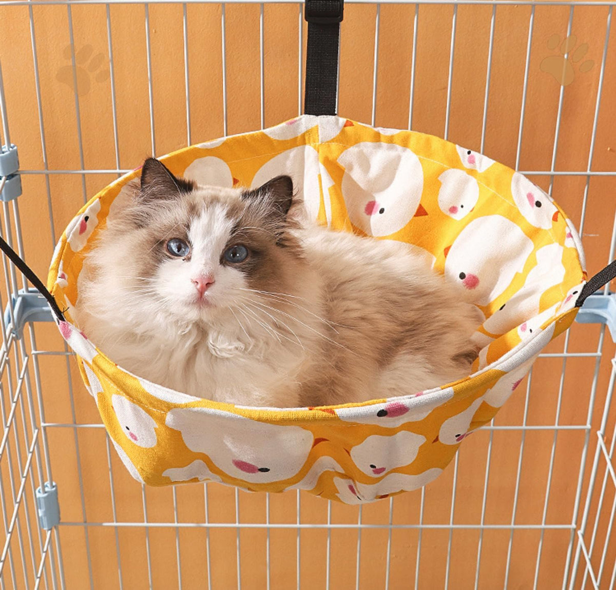 SHENGOCASE 2-Pack Cat Hammock Lounge Cat Hanging Bed for Cage Kennel - Orange - image 2