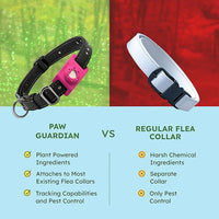 BugMD Paw Guardian Flea & Tick Pendant (3-Pack) with AirTag Holder – Plant-Based Flea & Tick Prevention for Dogs – Pet Collar Tag & GPS Tracker Holder for Dogs – Pink