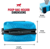 Tuff Pupper Dog Poop Bag Holder, Works with Any Dog Leash - Teal - image 2