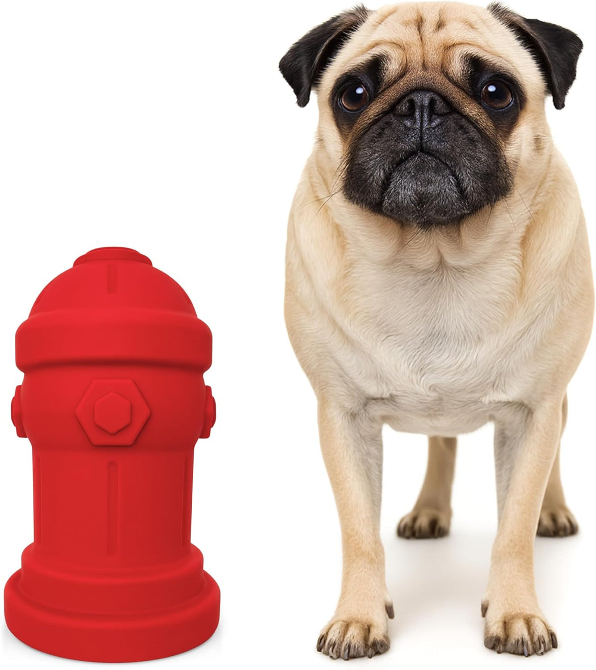 Small Dog Fire Hydrant 4x7 Silicone Soft Potty Training Aid for Small - Red