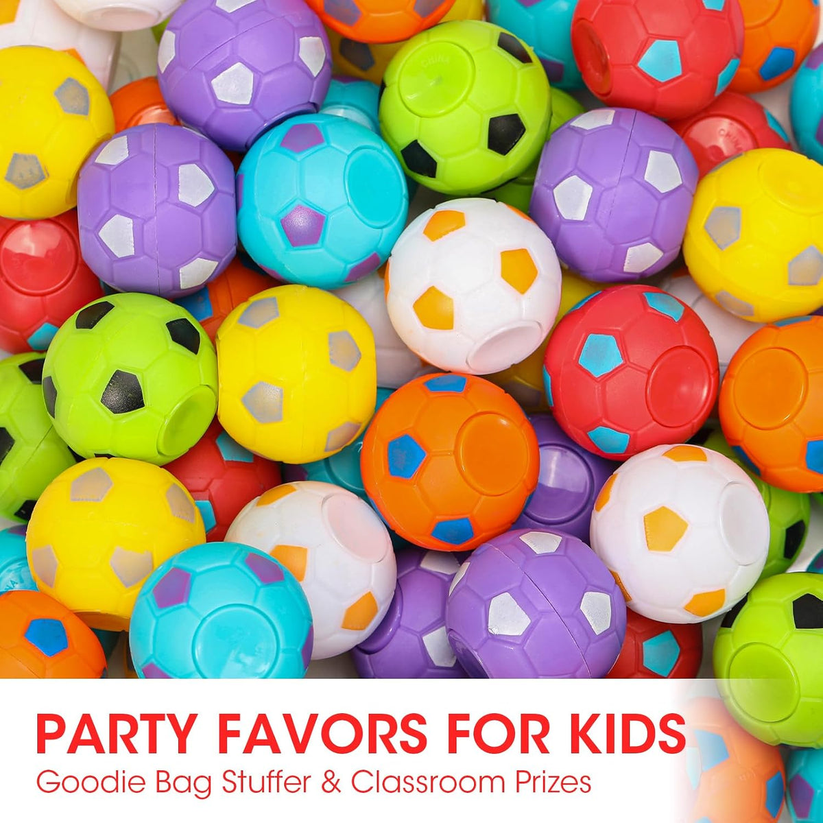 Azen mini soccer ball fidget spinners, 96 pack in assorted colors - view 4