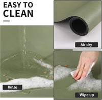 HotLive Dog Food Mat, Absorbent Cat Mat for Food and Water - Green / 34"L x 18"W - image 3