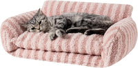 Hollypet Cat Bed Small Dog Orthopedic Couch Beds for Pets up to – Essentials for Cats - 21"L x 15"W x 8"Th / Pink