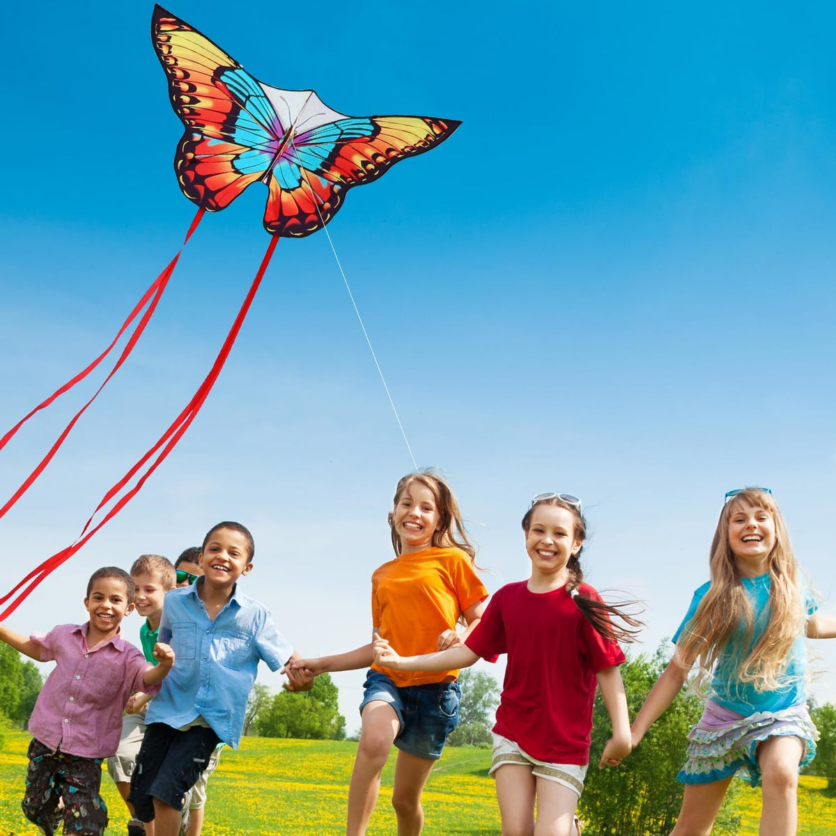 Xida Butterfly Kites for Kids and Adults Easy to Fly - Rainbow Butterfly - image 3