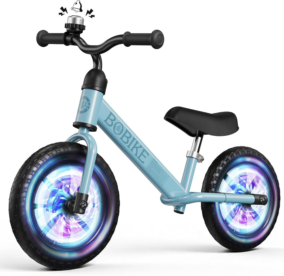 Bobike Toddler Balance Bike Toys for 2 to 5 Year Old Girls Boys - Blue-Light / Light