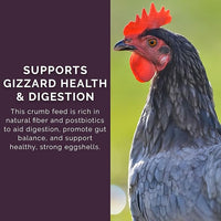 Layer Crumb Feed, 25lbs - Non-GMO, High-Protein Poultry Feed for Healthy Hens & Nutritious Eggs, 17.5% Protein - USDA Certified Organic Blend, Soy & Corn-Free