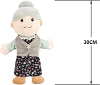 Family Hand Puppets for Kids, Includes Grandpa, Grandma, Dad - Whole Body Grandma - image 2