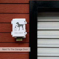 Dog Poop Bag Dispenser Wall Mounted Waterproof Outdoor Pet Waste Bags - White / 1 Count (Pack of 1) - image 2