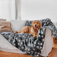 Waterproof Dog Blanket 60x50 Inches - Grey-paw / X-Large (60x80)