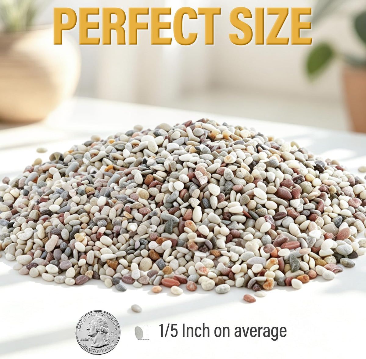 CJGQ 2.4lb Aquarium Gravel for Plants - AK Stones / 2.4 lb (1/5 in) - image 2