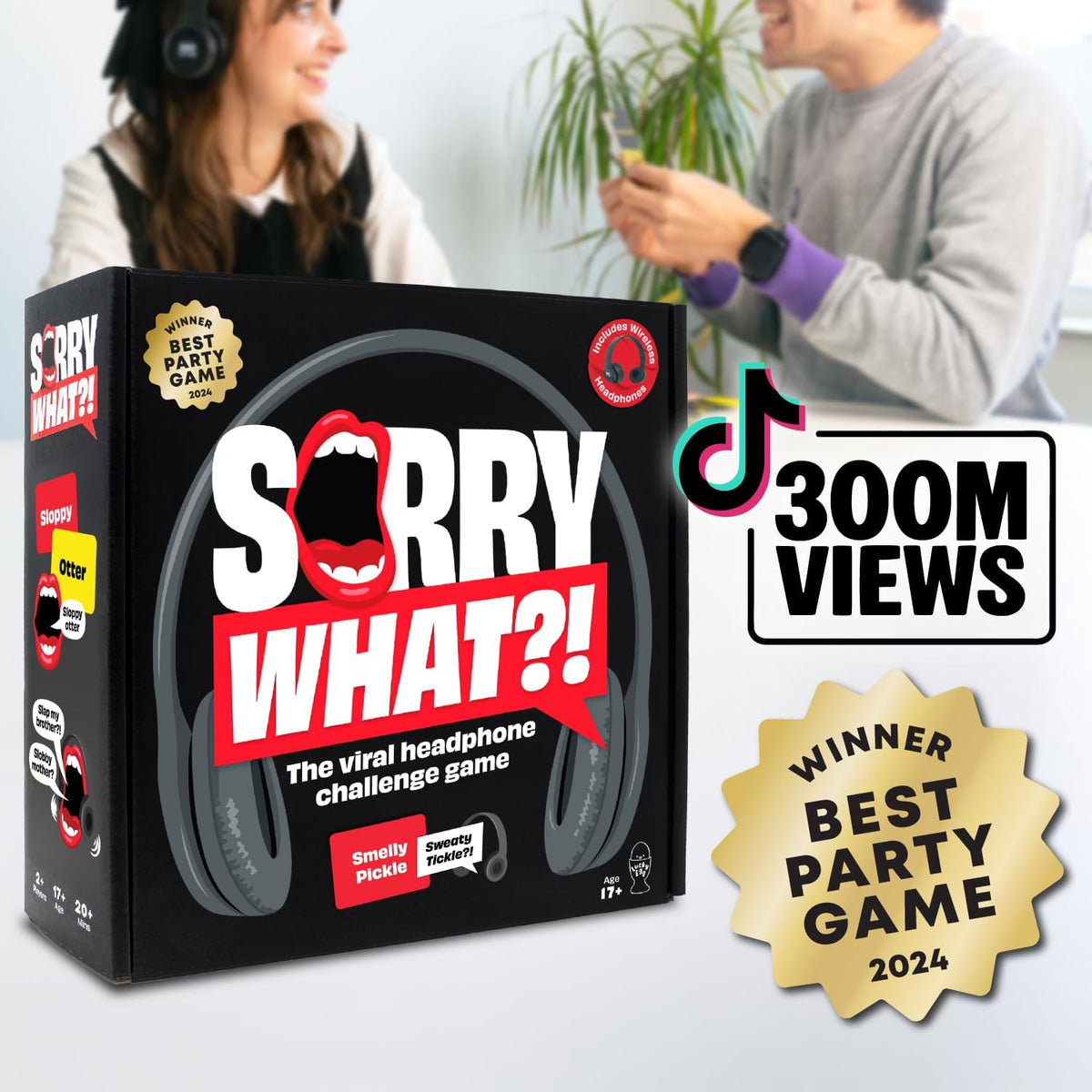Sorry What - Award Winning Headphone Challenge Party Game for Adults 17+ – Fun for Kids & Family - Adult Edition - image 3