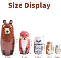 Russian Nesting Dolls, Bear Wooden Stacking Set - Bear - image 2