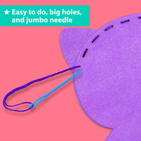 KRAFUN Beginner Sewing Kit, Sew Kitten & Mouse, Pre-Cut Felt - Kitten - image 4