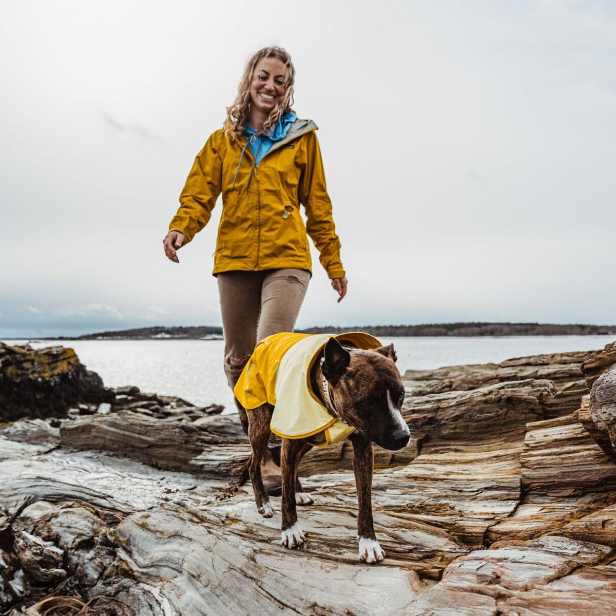 Ruffwear, Sun Shower Dog Raincoat - Mineral Yellow / X-Small - image 4