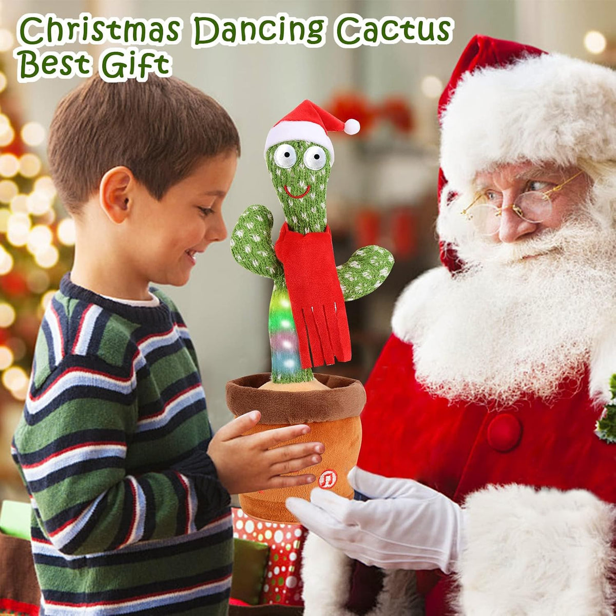 Emoin Adjustable Volume Control Dancing Cactus Toy Talking Cactus Toy - New Christmas Dancing Cactus - image 3