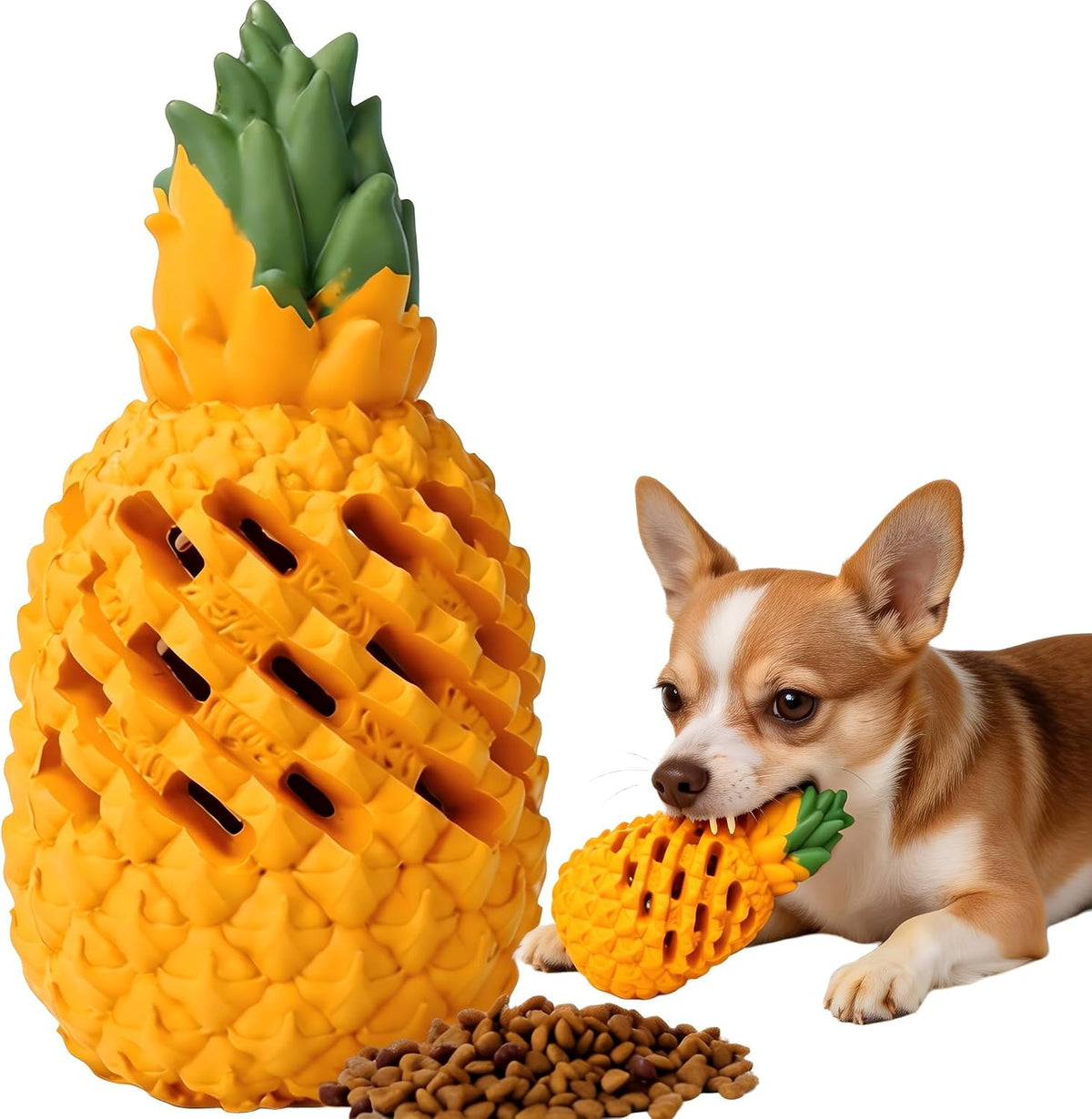 Indestructible Pineapple Dog Toy - 4.3 In