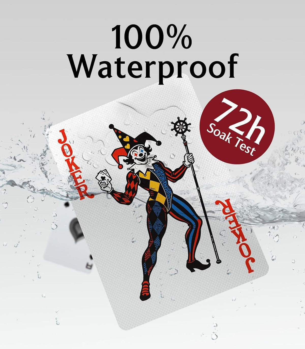 BIERDORF Waterproof Playing Cards, Deck of Cards, Poker Size – Fun for Kids & Family - Hydrogriptex White - image 2
