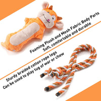 Dog Toy, Large Dog Squeaky Toys - Tug Cow - image 4