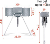 Portable Foldable Dog Bathtub for Small & Medium Dogs – Essentials for Dogs - Gray - image 4