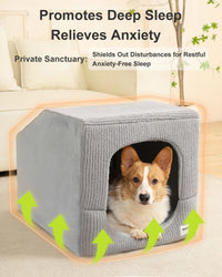 Hovicaed Indoor Dog House Small Sized Dog Tent with Dog Cave Bed - Large (26"L x 20"W x 20"Th) - image 2