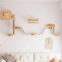 PETKABOO Cat Wall Shelves Cat Wall Furniture with Condo, Hammock - image 2