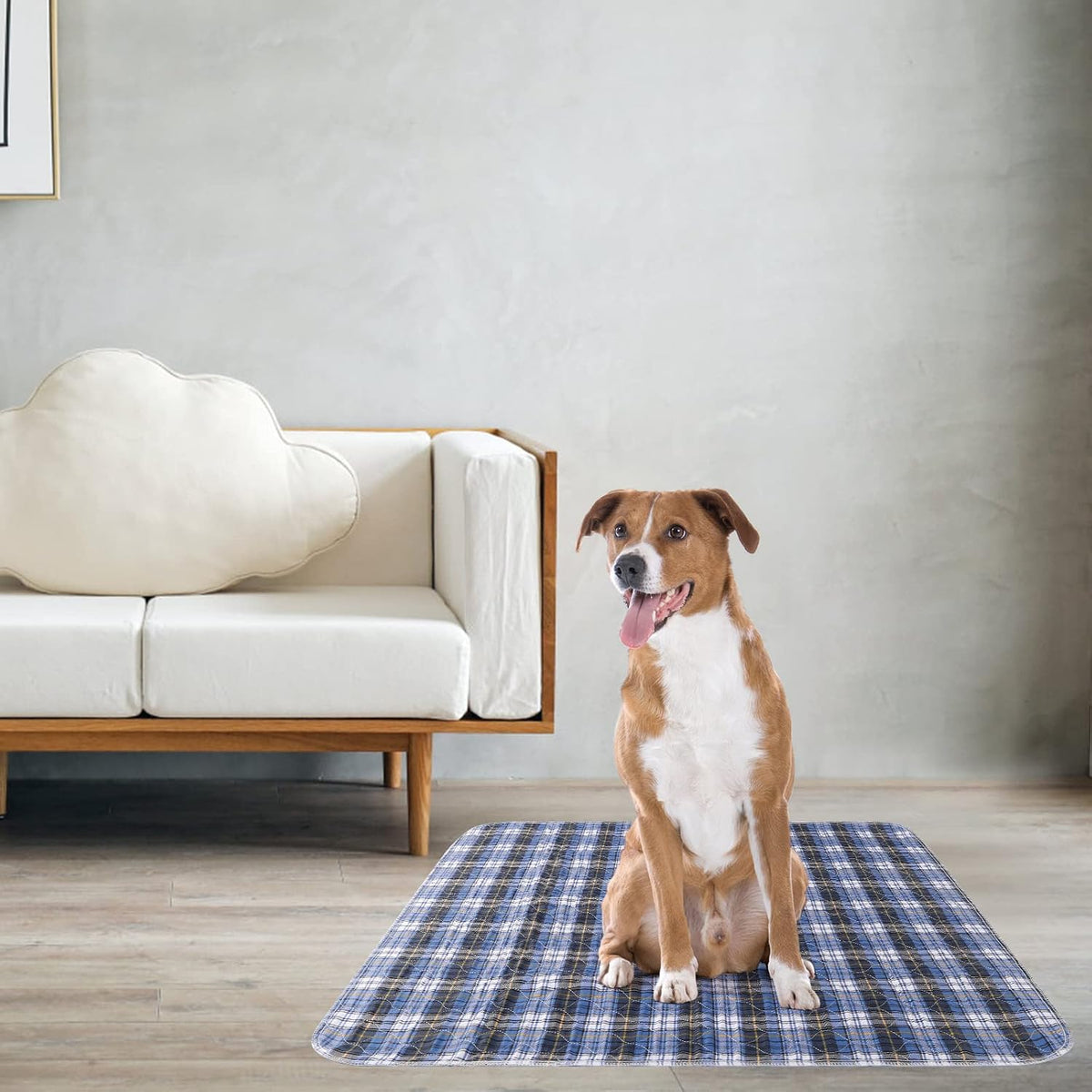 Dog Grass Pad with Washable Pee Pads for Puppy Potty Tray - Blue & Purple & Brown / 36" x 41" (3 Pack) - image 2